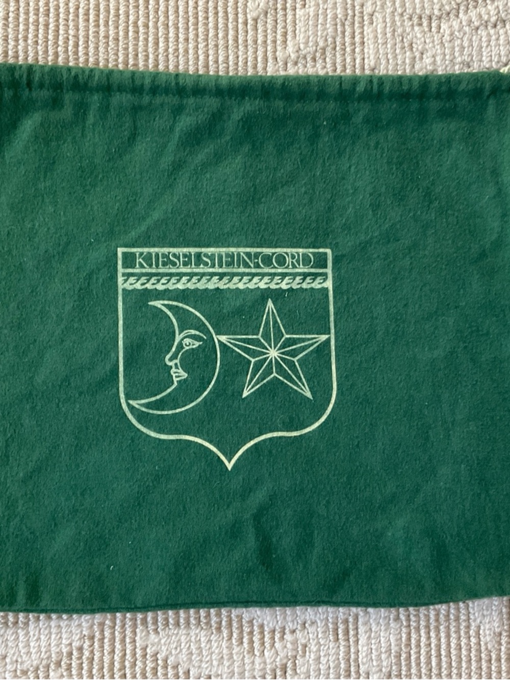 Kieselstein-Cord Forest Green Shoulder Bag Dust Cover 13”x 11”